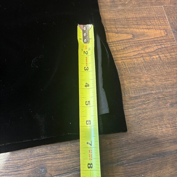 Madewell Women’s Sz 2 Black Velvet Pencil Skirt Side Slits Short Silk Blend - Picture 7 of 10